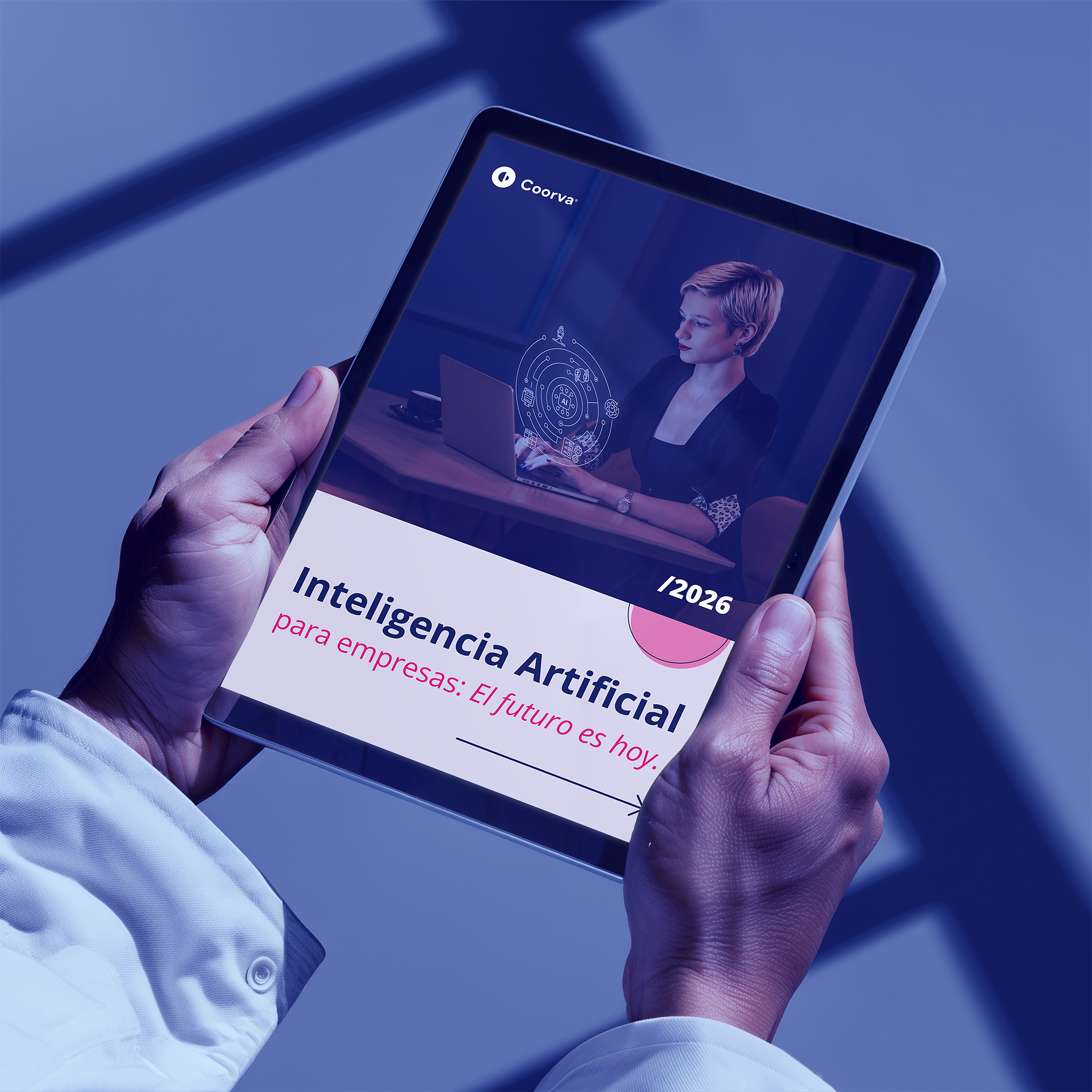 Man holding a tablet showcasing a checklist